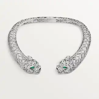Panther checker full diamond in white gold