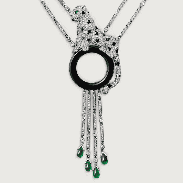 Panther long necklace