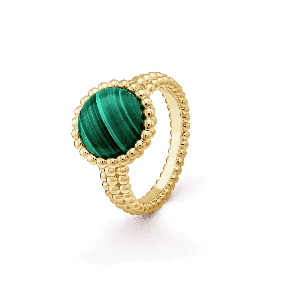Malachite round ring