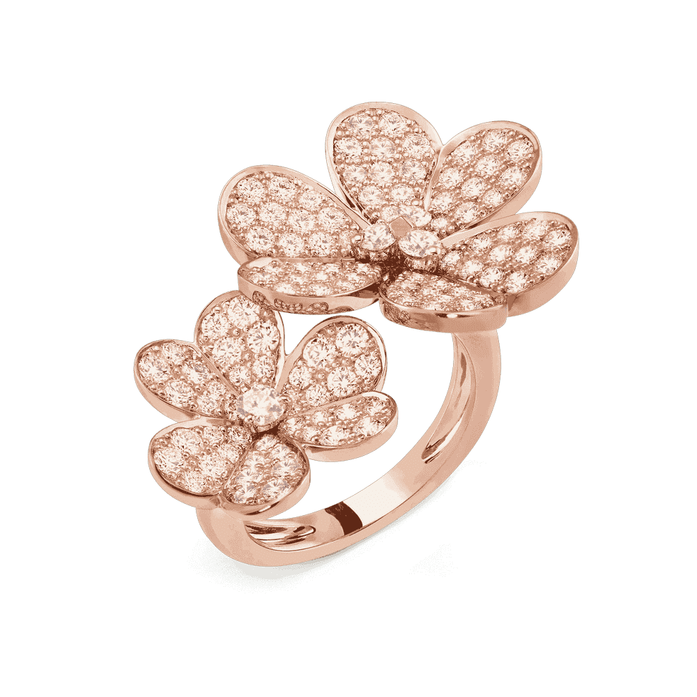 Flower ring full diamond
