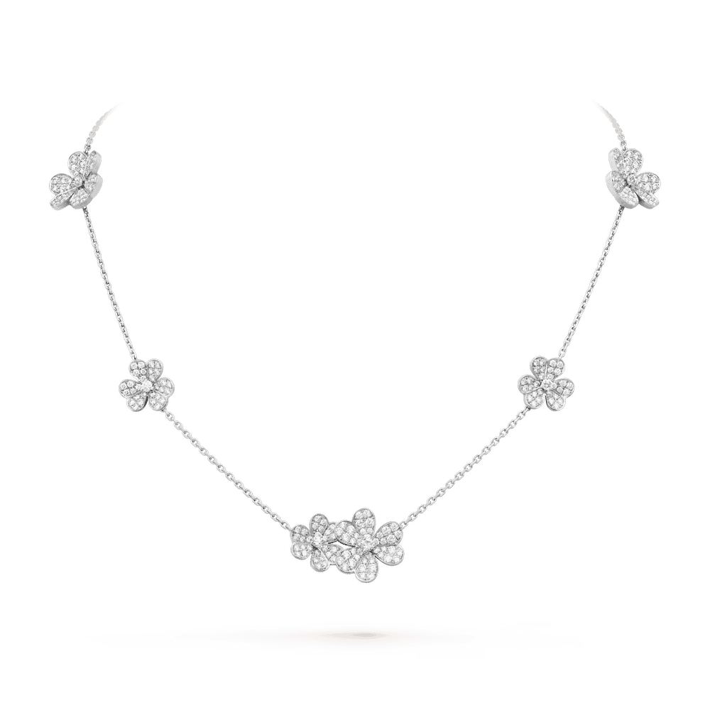 Flower necklace full diamond