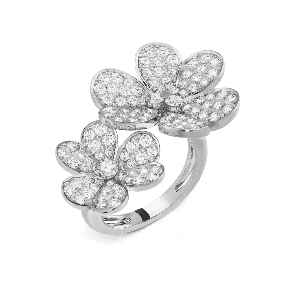 Flower ring full diamond