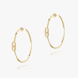 Large move hoops earrings