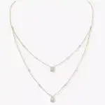 Double twin necklace 0.20 ct
