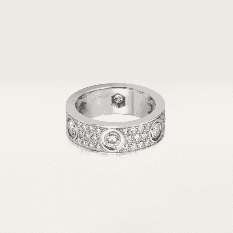 Round full diamond ring