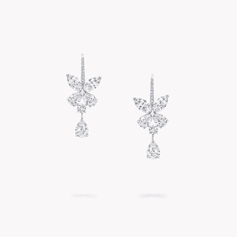 Butterfly Pear Shape Earrings