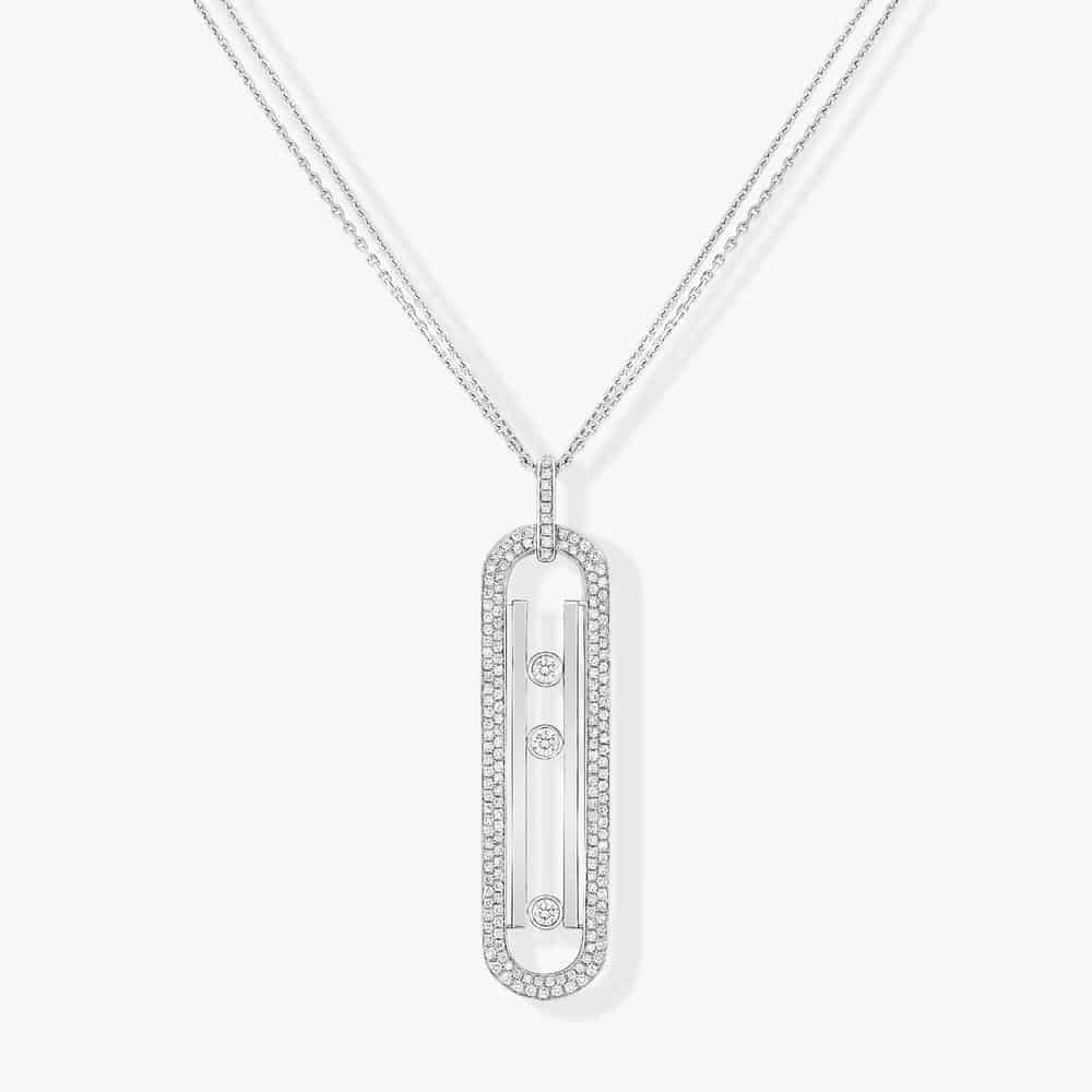 Long large move necklace